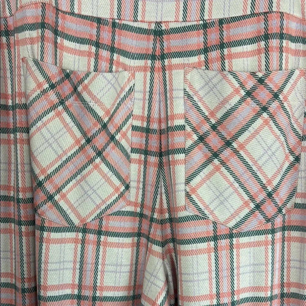Cabi Play date Crop Plaid Women's Pants in Light Pink, M - Picture 4 of 9